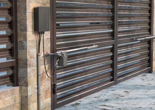 Комплект приводов для распашных ворот AN-Motors ATW-400KIT + фотоэлементы P5103 + сигнальная лампа F5002