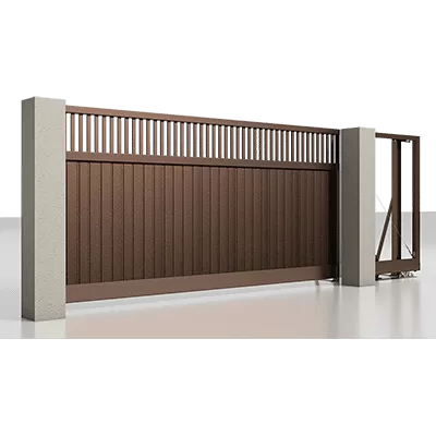 Въездные ворота цвета «Шоколад»