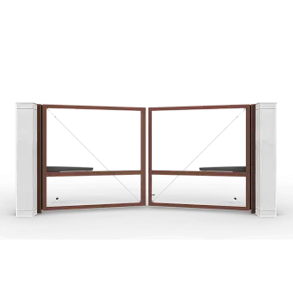 Распашные ворота с электроприводом серии Prestige без заполнения