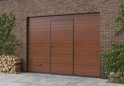 Гаражные секционные ворота с калиткой серии Trend Гаражные секционные ворота с калиткой серии Trend
